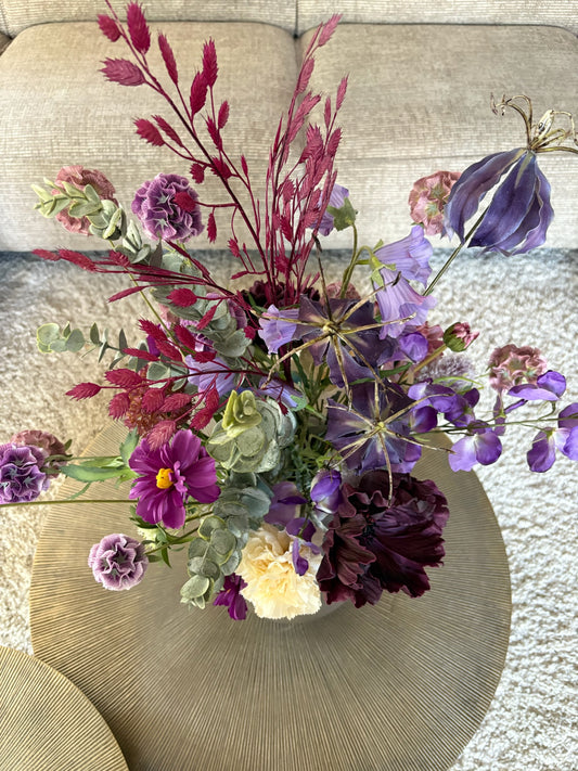 Close -up van zijden boeket Belle